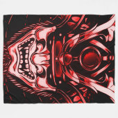 Red Classic demon Samurai - Aangepast groot Fleece Deken (Voorkant (Horizontaal))
