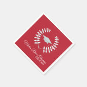 Red Classic gepersonaliseerd Afstuderen Servet (Hoek)