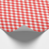 Red Classic Gingham Pattern Pic Nic Cadeaupapier (Hoek)