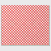 Red Classic Gingham Pattern Pic Nic Cadeaupapier (Vlak)