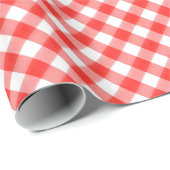 Red Classic Gingham Pattern Pic Nic Cadeaupapier (Rol Hoek)