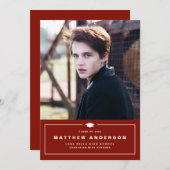 Red Classic Gradup Afstuderen Aankondiging (Voorkant / Achterkant)