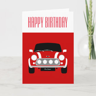 Red Classic Mini Cooper Kaart