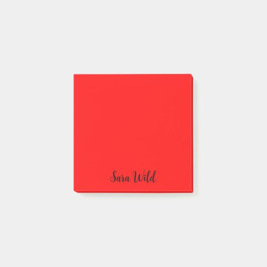 Red Classic Professioneel Minimalistisch Script Post-it® Notes (Voorkant)