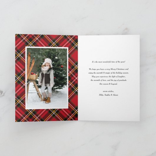 Red Classic Pset Pattern Prettige feestdagen Foto (Binnen)