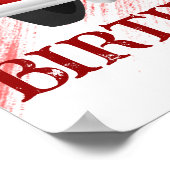 Red Classic Retro Auto  Aquarel Welkom Poster (Hoek)