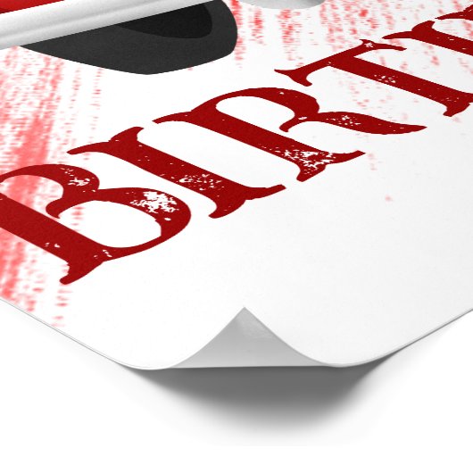 Red Classic Retro Auto  Aquarel Welkom Poster (Hoek)