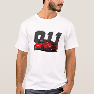 Red Classic Retro Duitse Sportwagen Singer 911 T-shirt