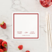 Red Classic Simple Minimalist Wedding Servet (Insitu)