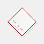 Red Classic Simple Minimalist Wedding Servet (Hoek)