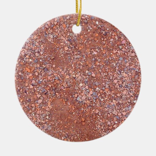 Red Clay Court, grind, Shale Stone Brick, Tennis Keramisch Ornament (Voorkant)
