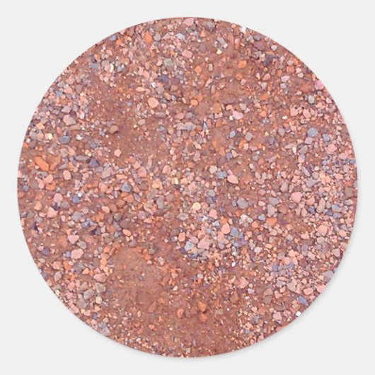 Red Clay Court, grind, Shale Stone Brick, Tennis Ronde Sticker (Voorkant)