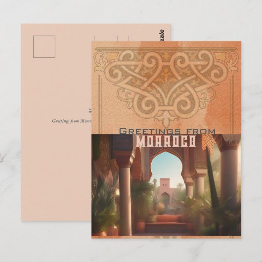 Red Clay Marokko Stone - Briefkaart (Voorkant / Achterkant)