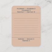 Red Clay Stone Marokkaans - Visitekaartje Contactkaartje (Achterkant)