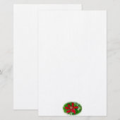 Red Clematis Merry kerst Briefpapier (Voorkant / Achterkant)