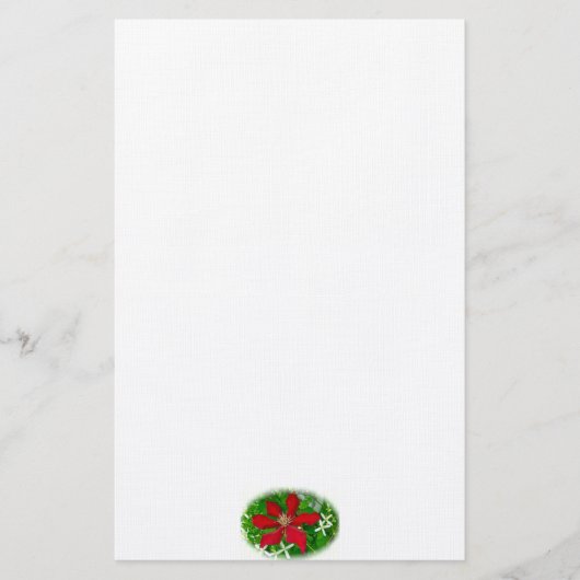 Red Clematis Merry kerst Briefpapier (Voorkant)
