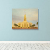 Red Cliffs Utah Temple Painting™ LDS Art Canvas (Insitu (Houten vloer))