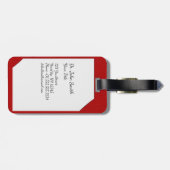 Red Clipboard Medical met Stethoscoop Bagagelabel (Achterkant horizontaal)