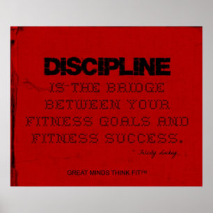 Red Cloth Black Thread Fitness Discipline Poster