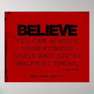 Red Cloth Black Thread Fitness geloven Poster