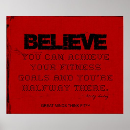 Red Cloth Black Thread Fitness geloven Poster (Voorkant)