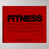 Red Cloth Black Thread Fitness Motivation Poster (Voorkant)