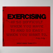 Red Cloth Black Thread Fitness Poster (Voorkant)