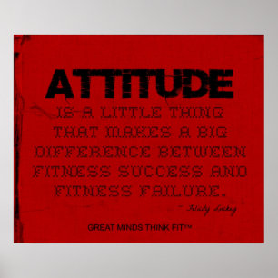 Red Cloth Black Thread Fitness Poster