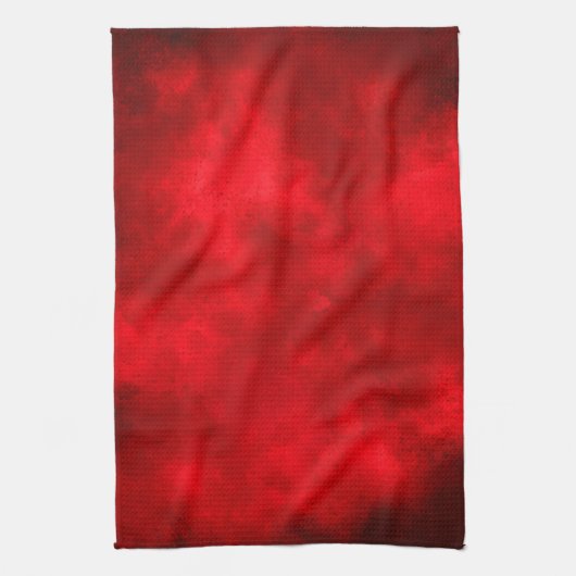 Red Cloud Effect Tea Towel Theedoek (Verticaal)