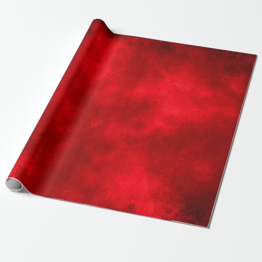 Red Cloud Effect Wrapping Paper Cadeaupapier (Uitgerold)
