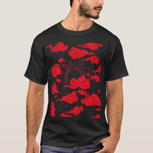 Red Cloud en Sun T-shirt voor volwassen mannen en (Voorkant)