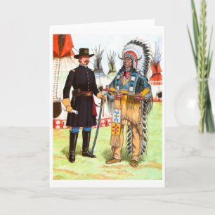 Red Cloud, hoofd van de Oglala Sioux Feestdagen Kaart