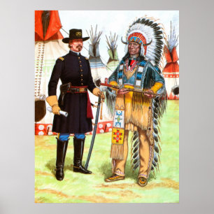 Red Cloud, hoofd van de Oglala Sioux Poster