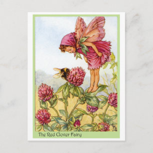 Red Clover Fairy Briefkaart