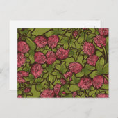 Red Clover Flower Spring Patroon Briefkaart (Voorkant / Achterkant)