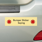 Red Clover Ribbon door Kenneth Yoncich Bumpersticker (Op auto)
