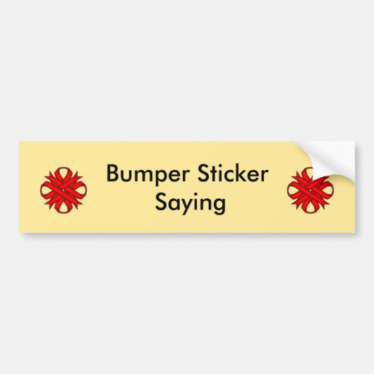 Red Clover Ribbon door Kenneth Yoncich Bumpersticker (Voorkant)