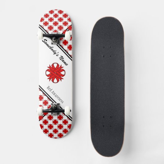 Red Clover Ribbon door Kenneth Yoncich Skateboard (Voorkant)