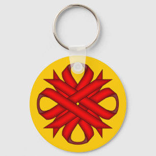 Red Clover Ribbon door Kenneth Yoncich Sleutelhanger