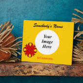 Red Clover Ribbon Sjabloon door Kenneth Yoncich Fotoplaat (Zijkant)