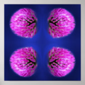 Red Clover Wildflower Abstract Poster (Voorkant)