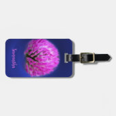 Red Clover Wildflower Gepersonaliseerd Bagagelabel (Voorkant horizontaal)
