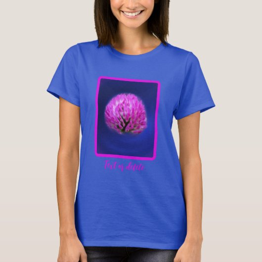 Red Clover Wildflower Gepersonaliseerd T-shirt (Voorkant)