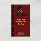 Red Clown Comedy Funny Logos Visitekaartje (Voorkant)