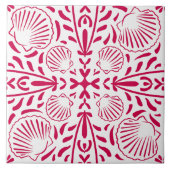 Red Coastal Sheashell Koraal Keuken Backsplash Tegeltje (Voorkant)