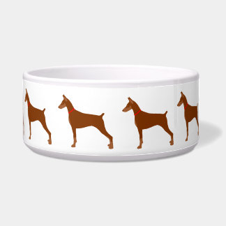 Red Coated Doberman Bowl Voerbakje