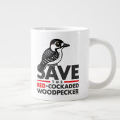 Red-cockaded specht redden grote koffiekop (Rechts)