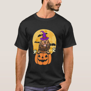 Red Cocker Spaniel Witch Hondenliefhebber Hallowee T-shirt