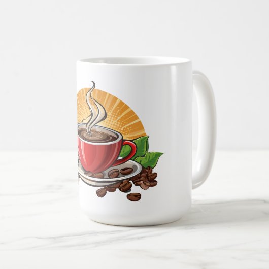 Red coffee cup koffiemok (Voorkant rechts)