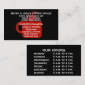 Red Coffee Mok Visitekaartje (Voorkant / Achterkant)